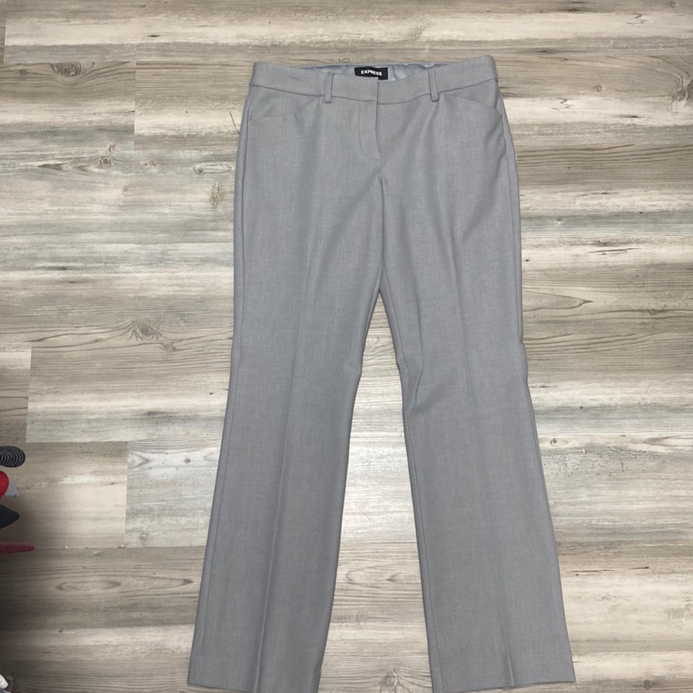 Excellent condition. Express, Editor Barely Boot, Low rise, lite gray.